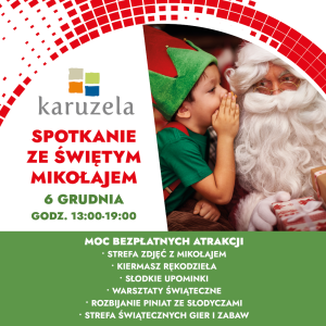 Read more about the article Mikołajki w Galerii Karuzela Kołobrzeg – magiczna zabawa dla całych rodzin!