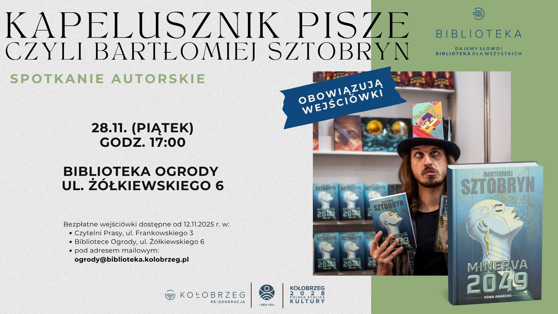 You are currently viewing 28 listopada, spotkanie KAPELUSZNIK PISZE