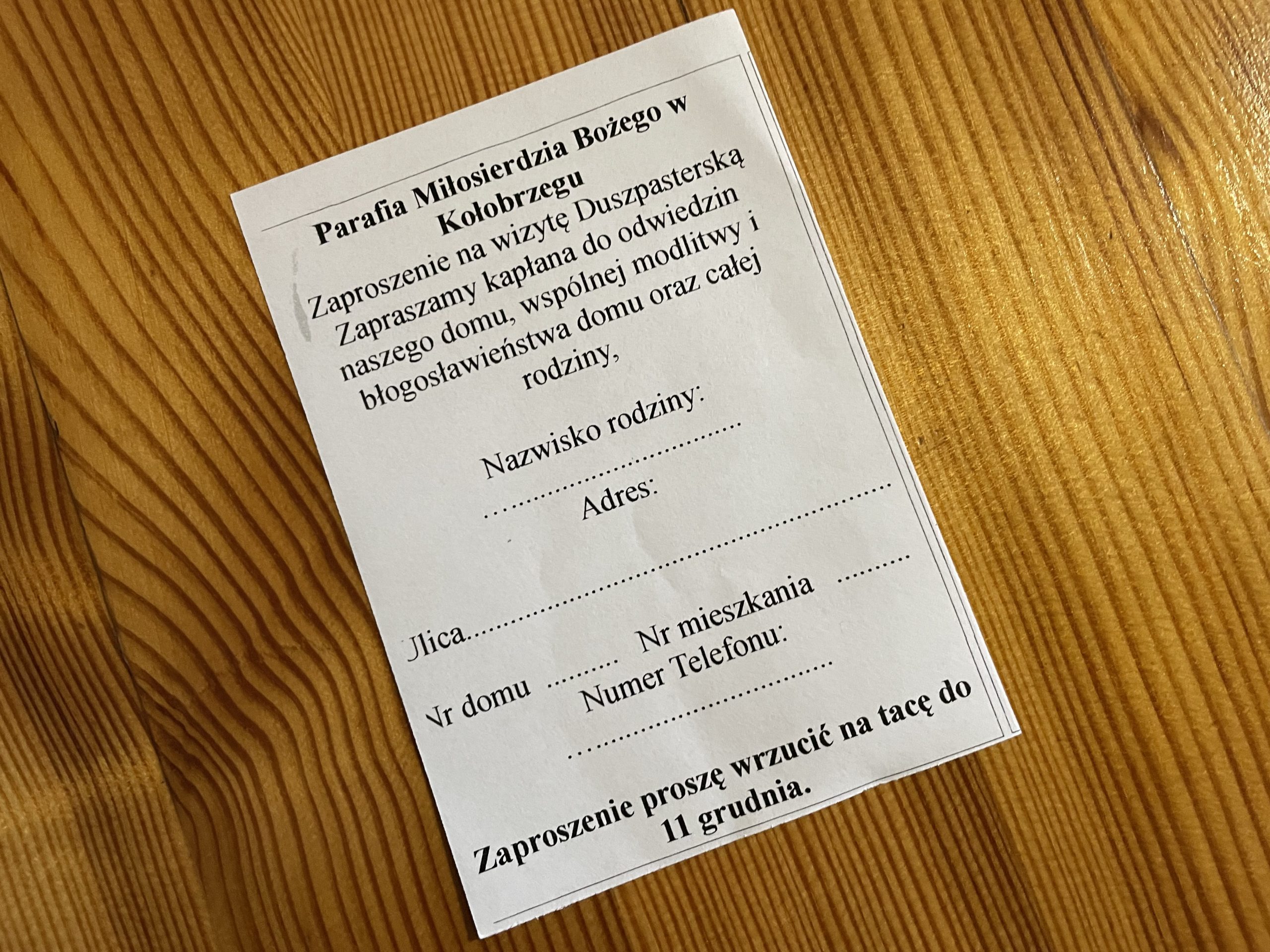 You are currently viewing Nowe zasady kolędy w kołobrzeskiej parafii. Wizyta księdza tylko na pisemne zaproszenie