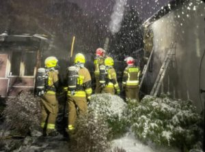 Read more about the article Pożar na działkach przy ul. Trzebiatowskiej