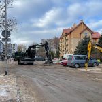 remontowana ulica Okopowa w Kołobrzegu