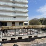 Trwa budowa przy sanatorium Bałtyk, przy molo w Kołobrzegu