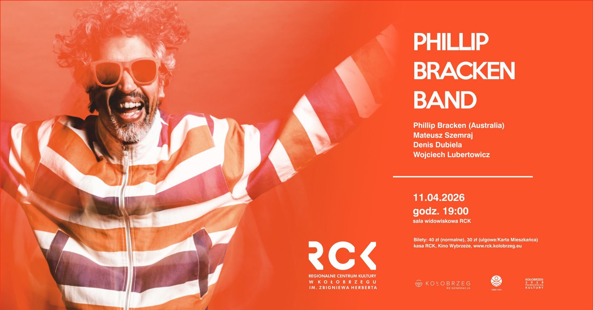 You are currently viewing 11 kwietnia, koncert Phillip Bracken z zespołem