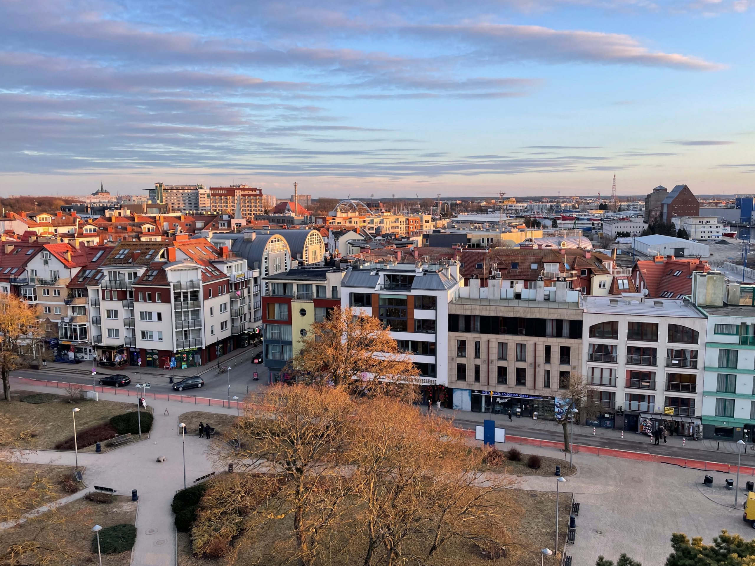 widok na port Kołobrzeg