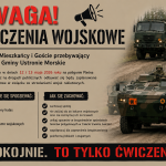ostrzeżenie o ćwiczeniach wojskowych