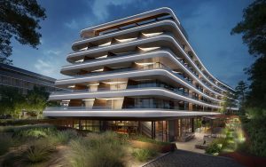 Hotel za 400 mln złotych powstaje nad morzem w Kołobrzegu. Inwestor pokazał projekt wnętrz