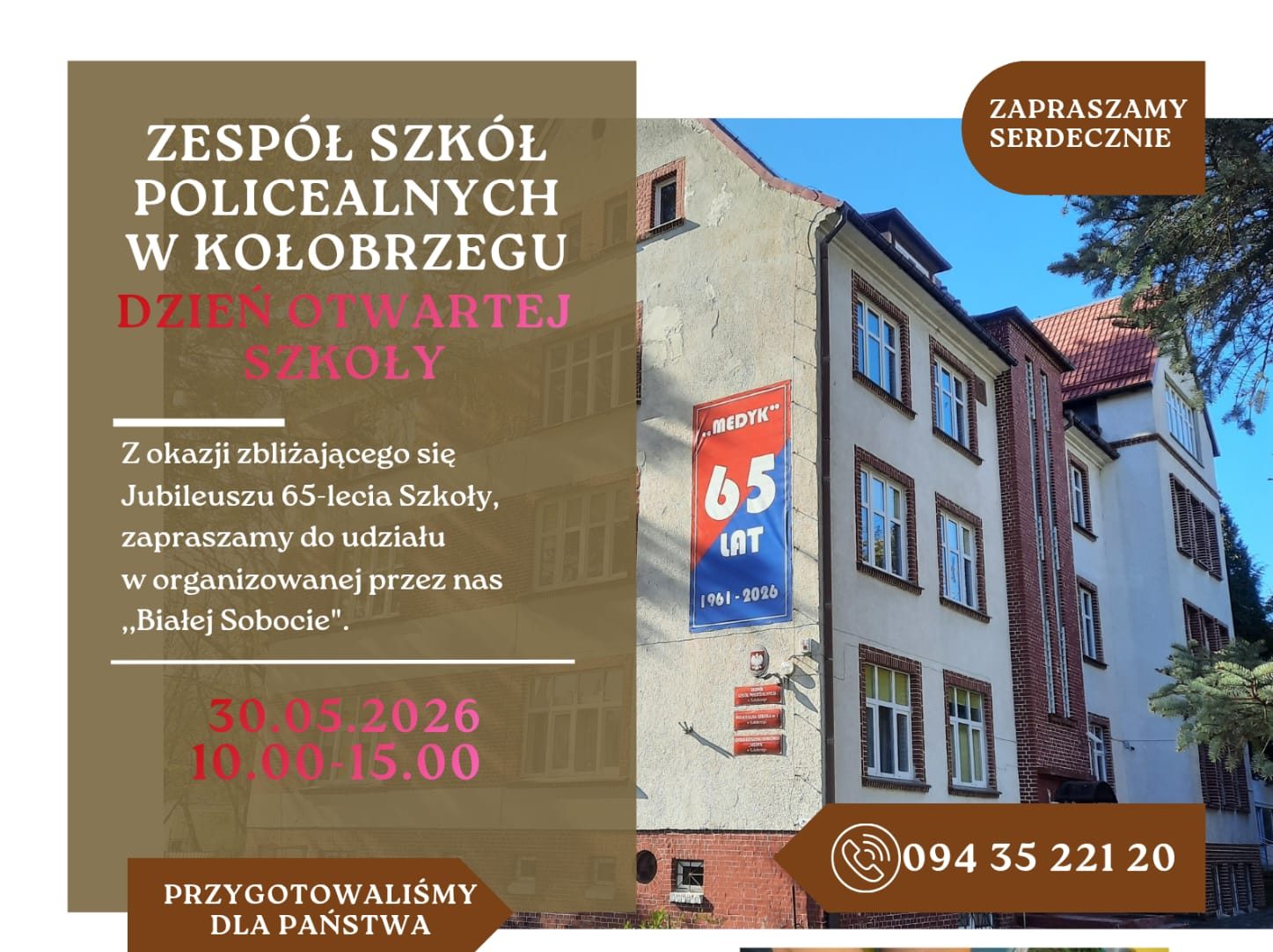You are currently viewing 5 lat kołobrzeskiego „Medyka” – szkoła zaprasza mieszkańców na Dzień Otwarty