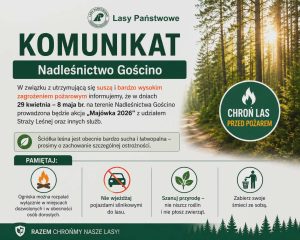 Apel Nadleśnictwa Gościno – wysokie zagrożenie pożarowe