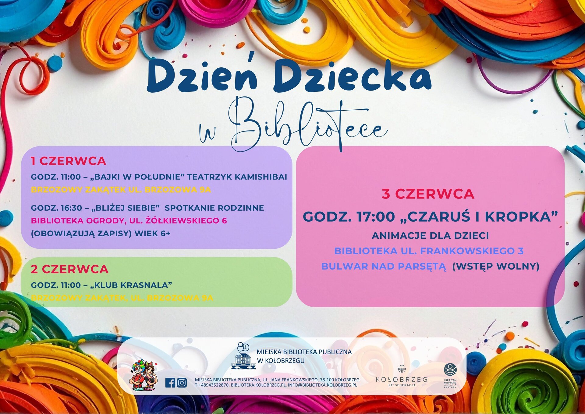 You are currently viewing 1-3 czerwca, Dzień Dziecka w bibliotece