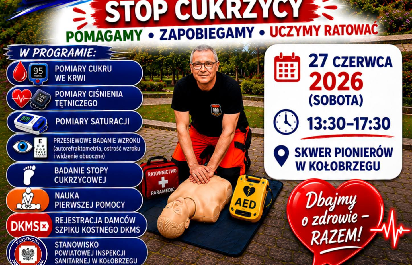 You are currently viewing Piknik zdrowotny „Stop Cukrzycy”. Będą bezpłatne badania i nauka ratowania życia