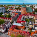 widok na Kołobrzeg z góry