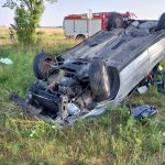 Dachowanie na DW163. Kierowca był pod wpływem alkoholu