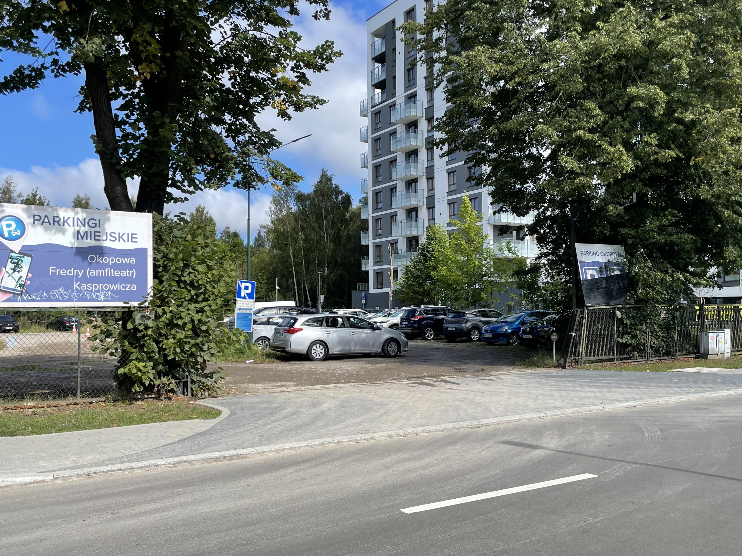 parking przy ul. Okopowej w Kołobrzegu