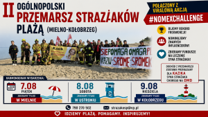 Strażacy przejdą plażą z Mielna do Kołobrzegu. Idą dla chorego Kazika