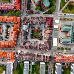 widok na miasto Kołobrzeg z lotu ptaka