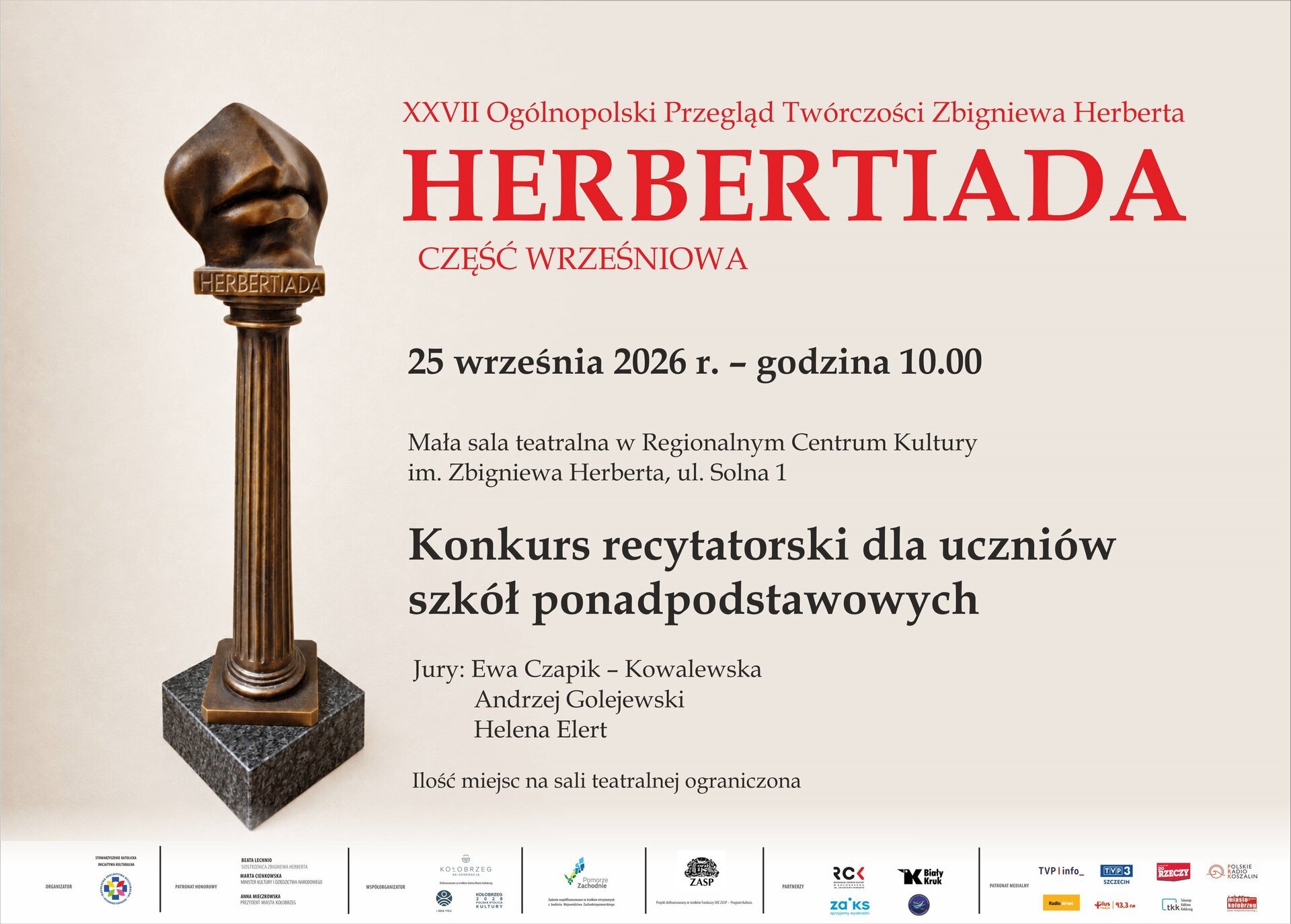 You are currently viewing 25 września, XXVII Herbertiada – tym razem recytatorska