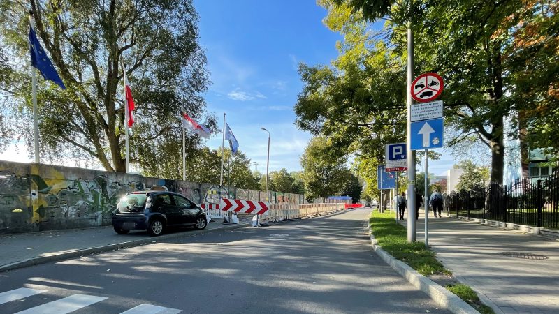 widok na ulicę Portową która ma być remontowana
