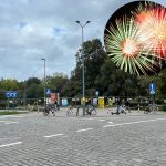 widok na skwer w Kołobrzegu gdzie odbywają sie Sylwestry