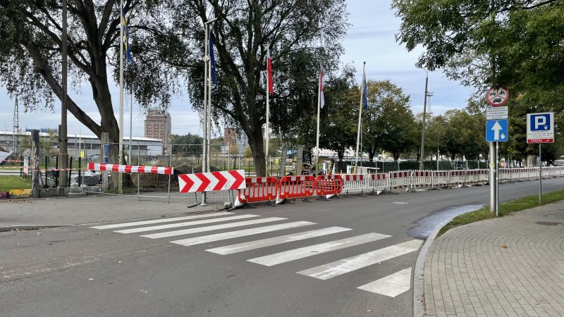 widok na ulicę Portową w Kołobrzegu