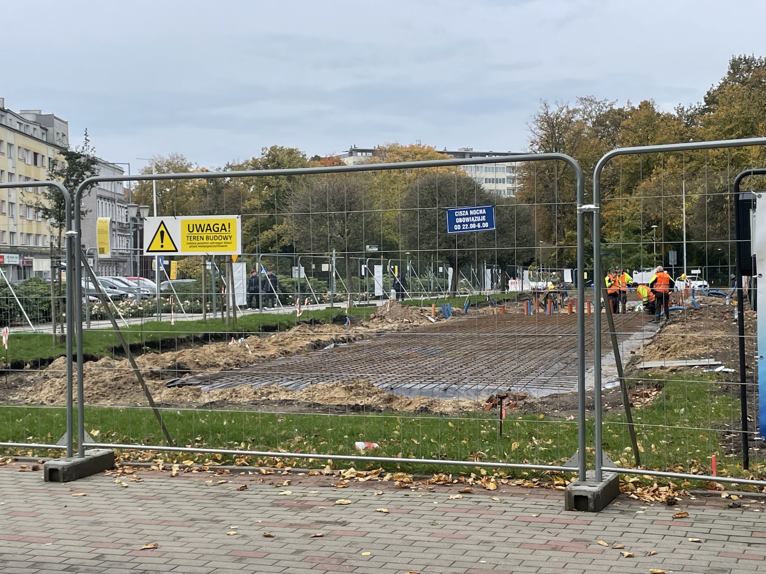 plac budowy w centrum Kołobrzegu