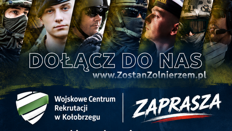 plakat reklamujący spotkanie z wojskiem