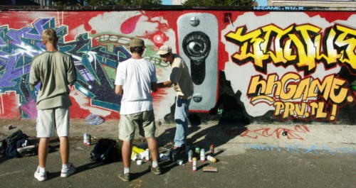 28a - Happening graffiti: Kto pamięta upalny wrzesień 2004 roku? (+zdjęcia archiwalne)
